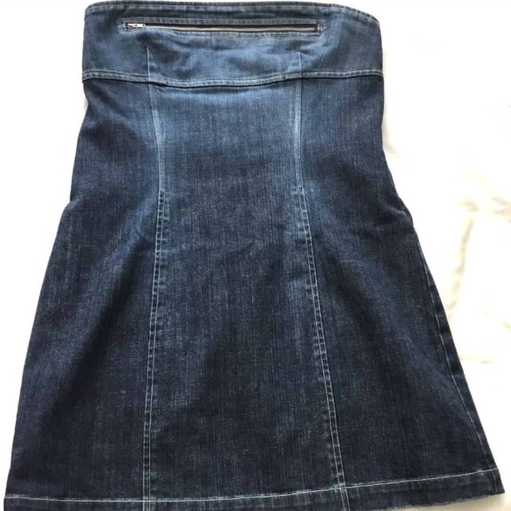 Sleeveless mini Jean dress
